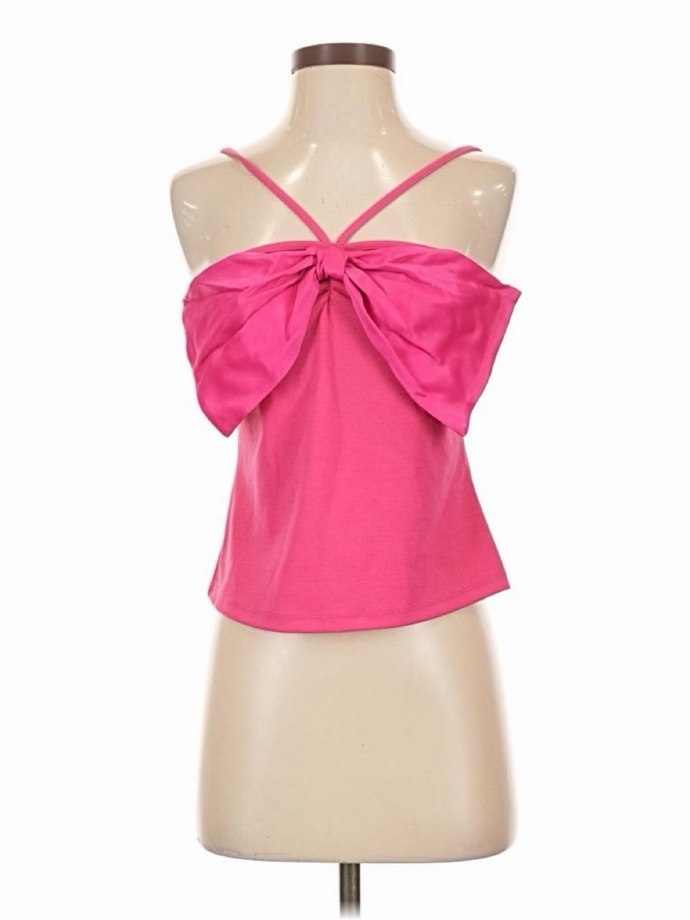 NWT Maeve Anthropologie Women's Pink Bow-Front Spaghetti Strap Top